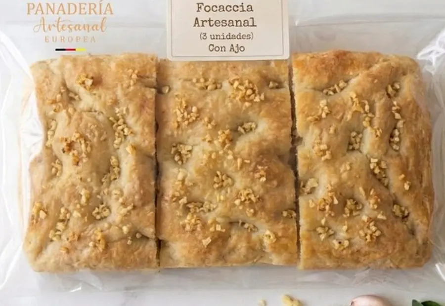 Focaccia Artesanal con Ajo — Pack x3 — SERVUS
