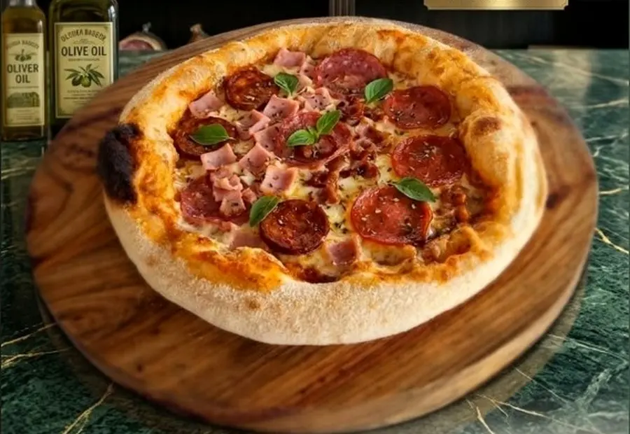 Pizza Napolitana Cinco Carnes — SERVUS