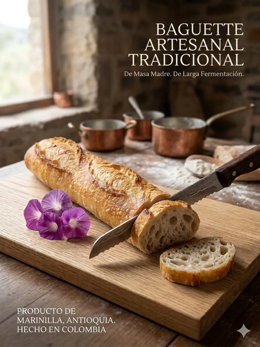 Baguettes artesanales de masa madre para negocios